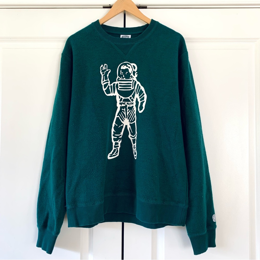 Billionaire Boys Club Sweatshirt Astronaut Green Crew Neck Pullover Men’s Size L
